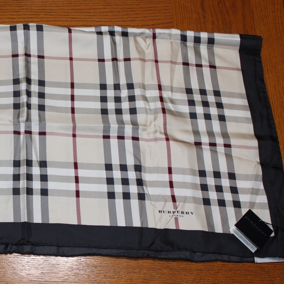 New Authentic Burberry Silk Scarf - Picture 3 of 5